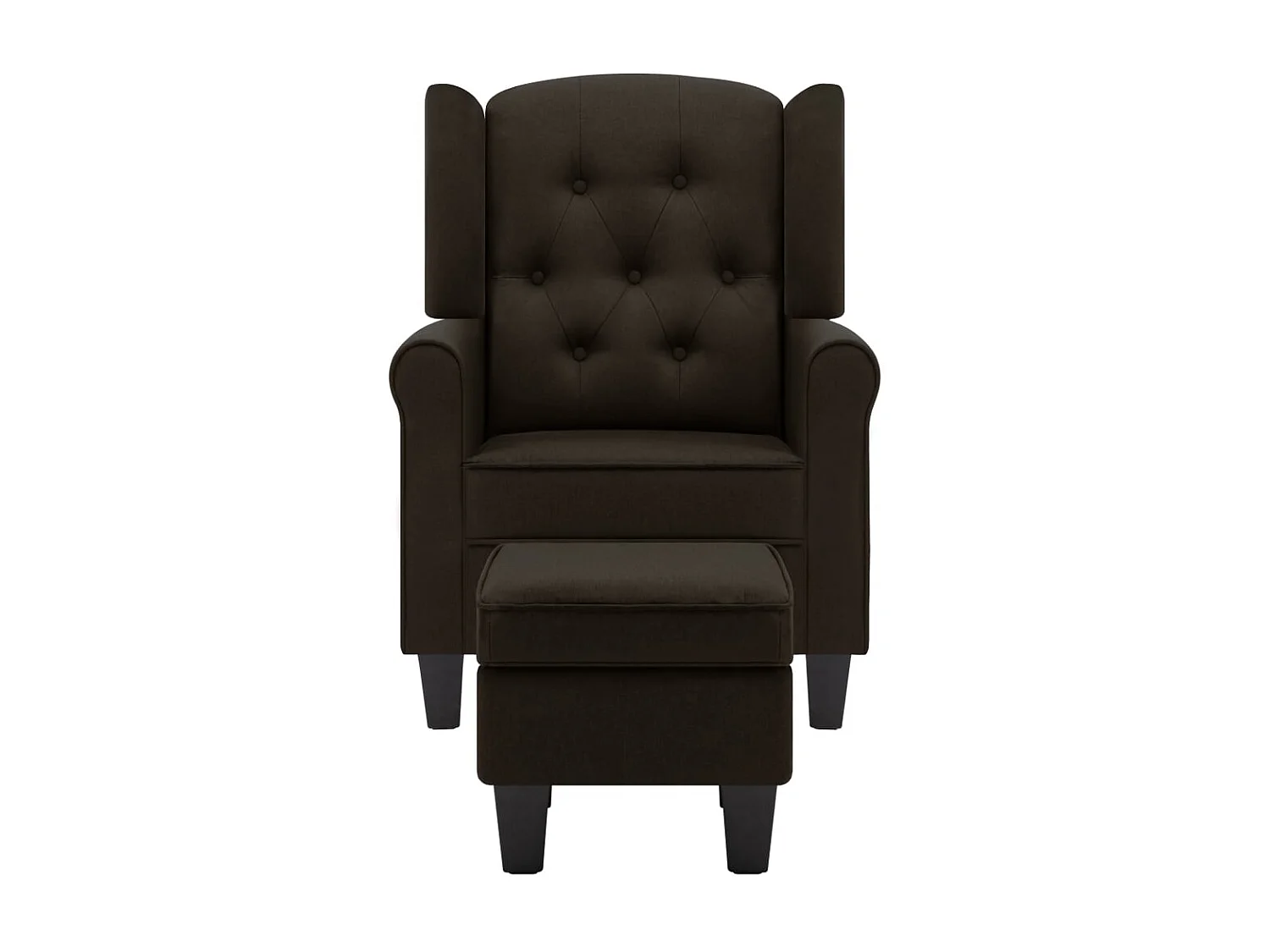 Fauteuil lounge design moderne tissu marron 68 x 78 x 94 cm DEC026837