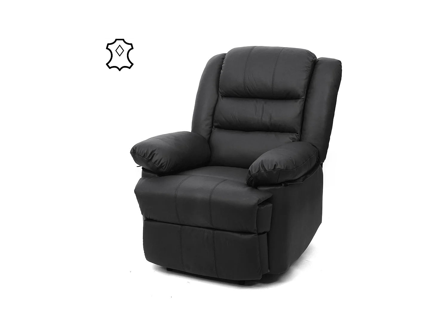 Fauteuil TV inclinable large cuir noire 87 x 150 x 101 cm 04_0006884