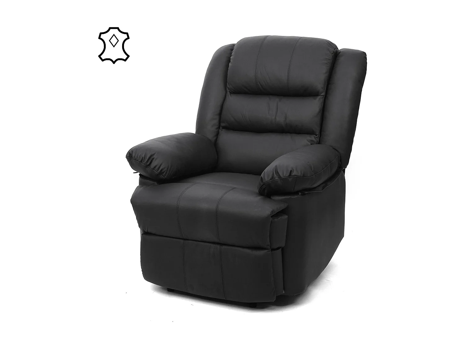Fauteuil TV inclinable large cuir noire 87 x 150 x 101 cm 04_0006884