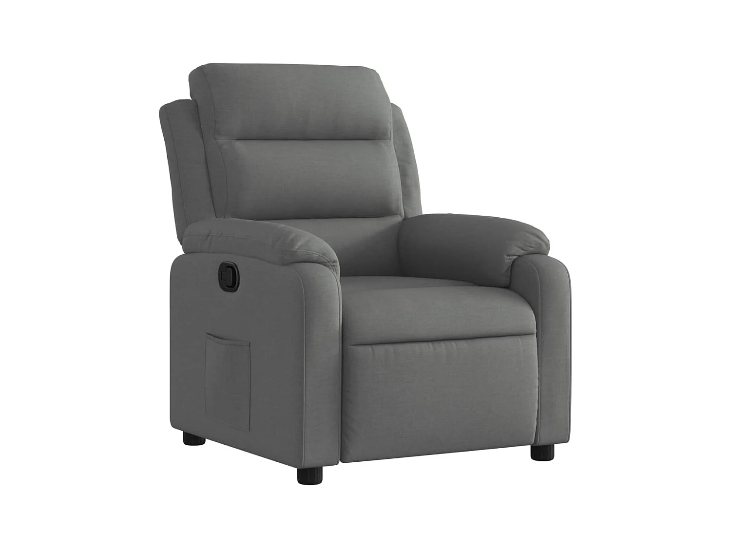 Fauteuil relax TV rembourrage tissu grise 75 x 92.5 x 100 cm DEC027958