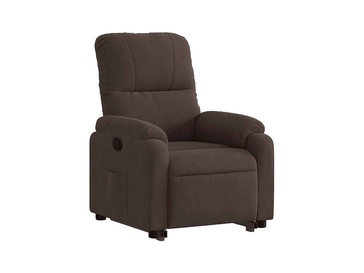 Fauteuil relax TV rembourrage tissu marron 75 x 89.5 x 103.5 cm DEC028061