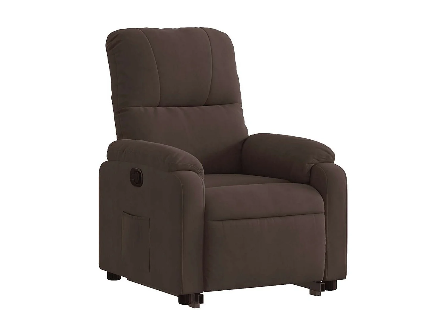 Fauteuil relax TV rembourrage tissu marron 75 x 89.5 x 103.5 cm DEC028061