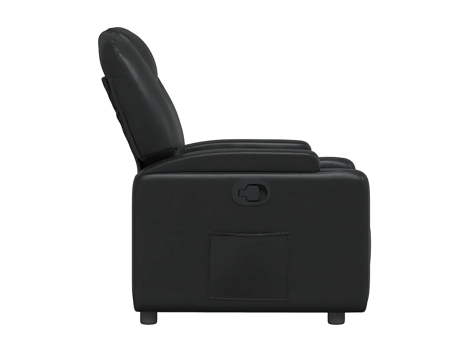 Fauteuil relax TV rembourrage PVC noire 74 x 88 x 97 cm DEC028084