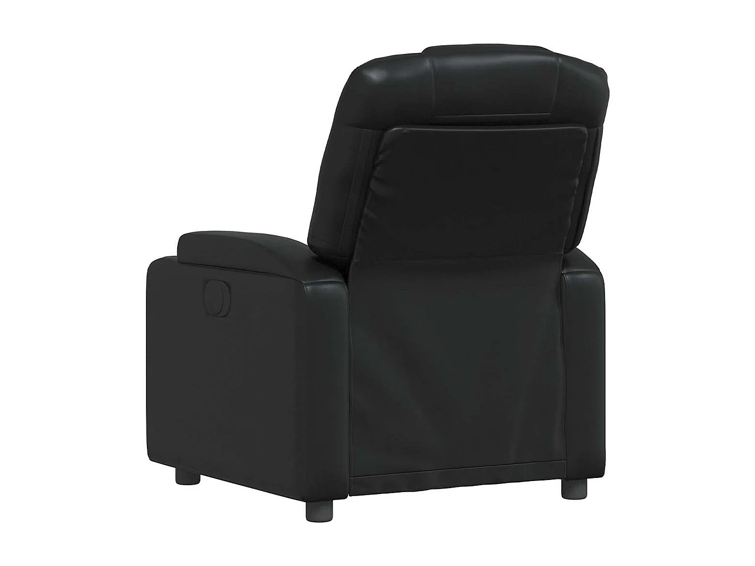 Fauteuil relax TV rembourrage PVC noire 74 x 88 x 97 cm DEC028084