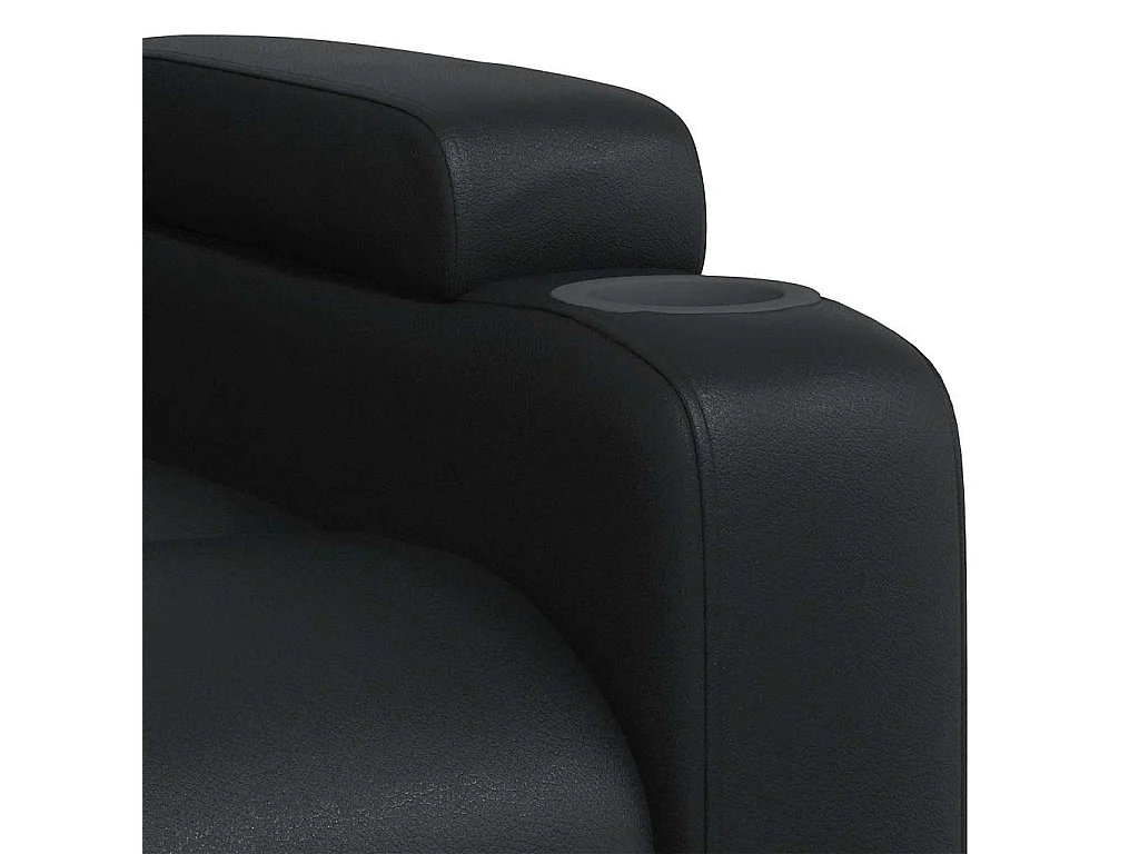 Fauteuil relax TV rembourrage PVC noire 74 x 88 x 97 cm DEC028084