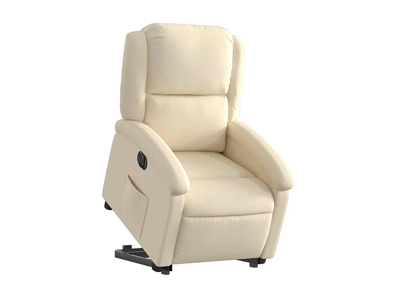 Fauteuil relax TV fonction tissu crème 71 x 86.5 x 99.5 cm DEC028276