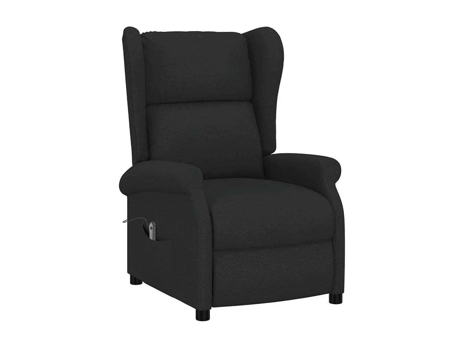 Fauteuil relax TV avec tissu noire 73 x 95 x 103 cm DEC028620