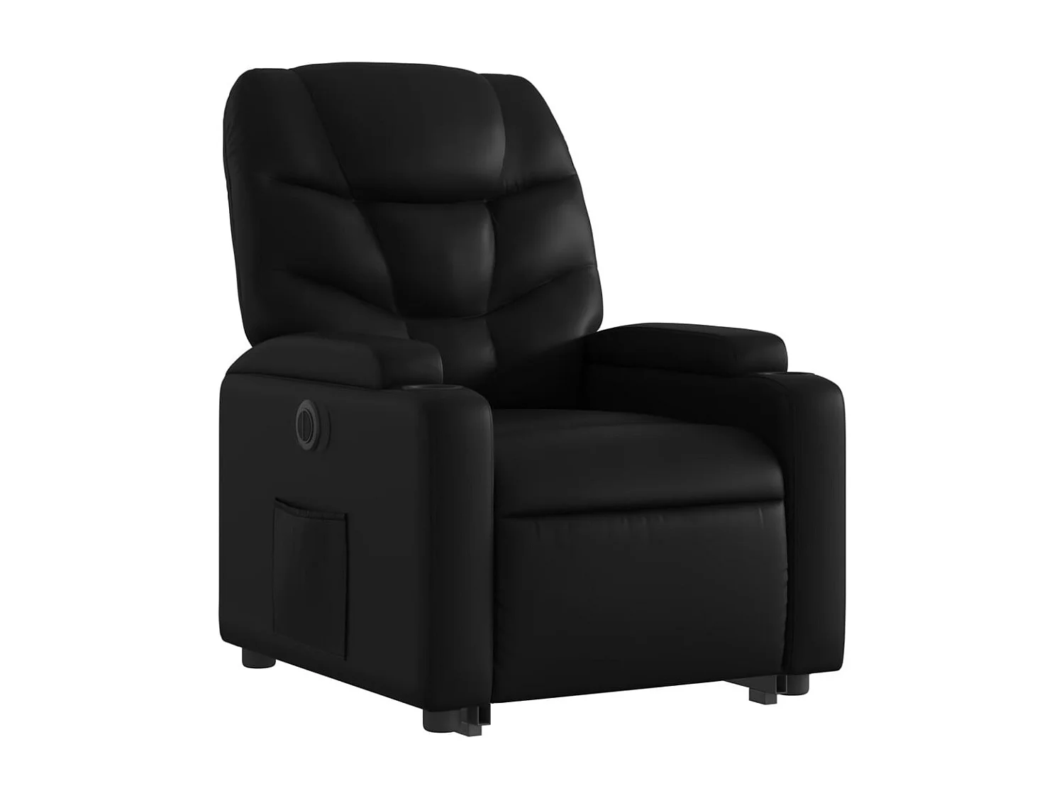Fauteuil relax TV fonction PVC noire 74 x 89 x 100 cm DEC028463