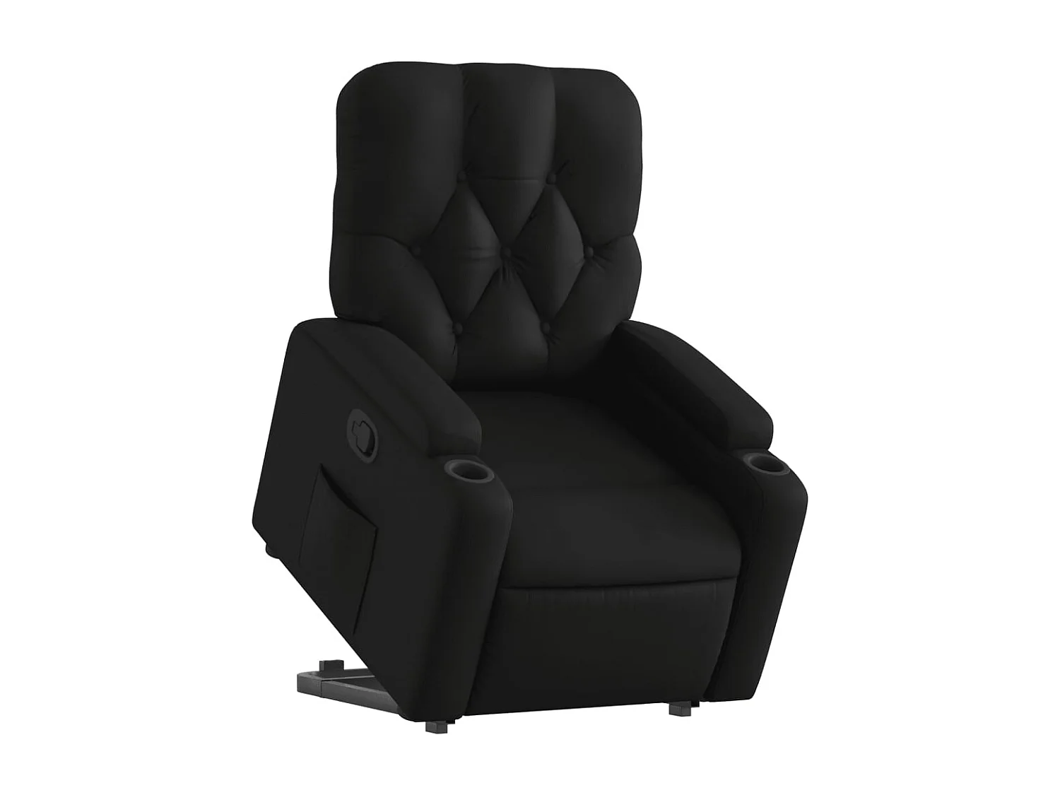 Fauteuil relax TV rembourrage PVC noire 74 x 86.5 x 93.5 cm DEC028089