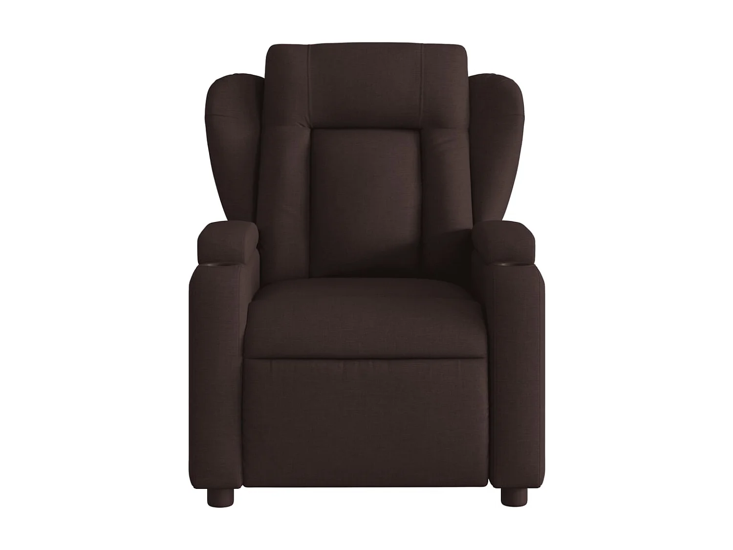 Fauteuil relax TV rembourrage tissu marron 77 x 94.5 x 100 cm DEC027996