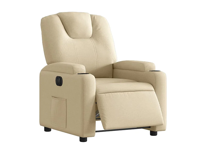 Fauteuil relax TV fonction tissu crème 74 x 88 x 97 cm DEC028288