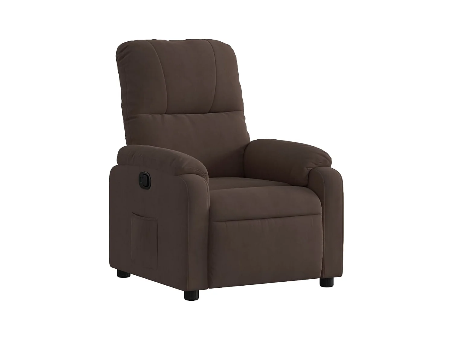 Fauteuil relax TV rembourrage tissu marron 75 x 89.5 x 103.5 cm DEC028062