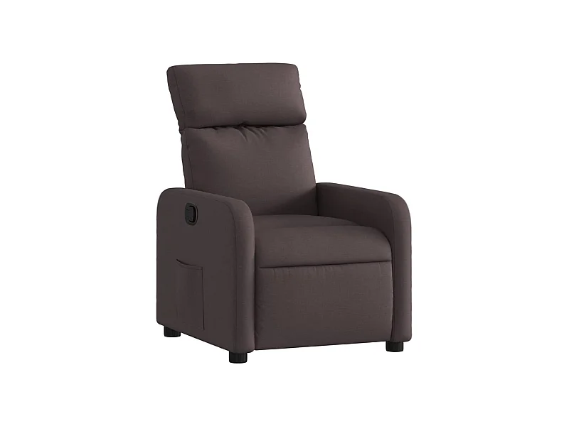 Fauteuil relax TV rembourrage tissu marron 66 x 89.5 x 95.5 cm DEC028005