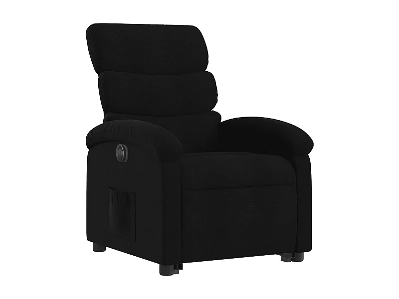 Fauteuil relax TV fonction tissu noire 70 x 92 x 99.5 cm DEC028484
