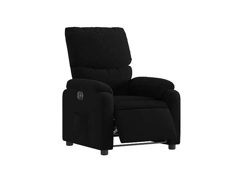 Fauteuil relax TV fonction tissu noire 75 x 99 x 99 cm DEC028501