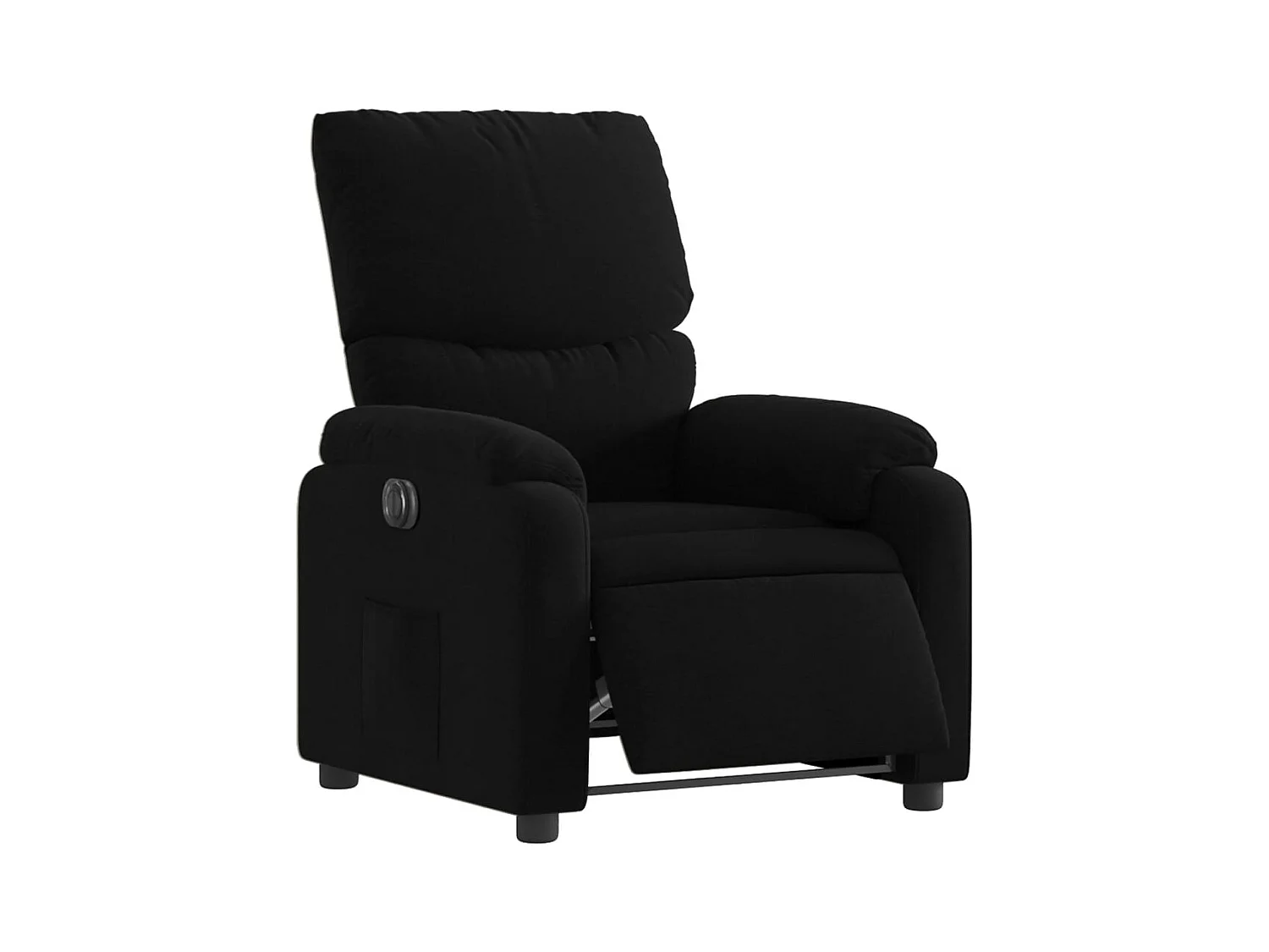 Fauteuil relax TV fonction tissu noire 75 x 99 x 99 cm DEC028501