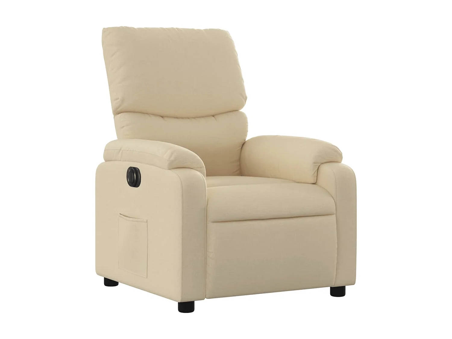 Fauteuil relax TV fonction tissu crème 75 x 99 x 99 cm DEC028284