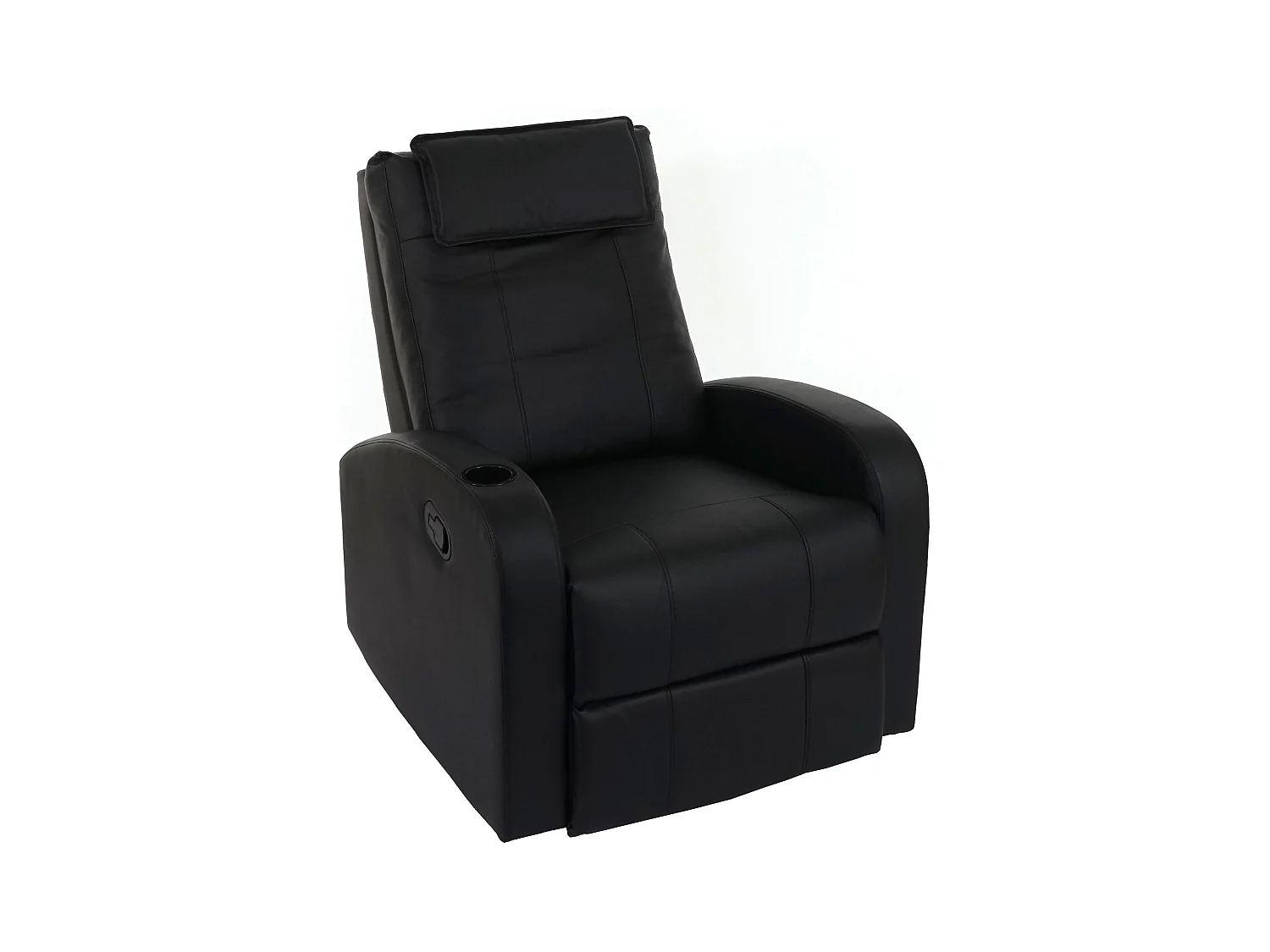 Fauteuil TV relaxation inclinable PVC noire 76 x 96 x 99 cm 04_0001993
