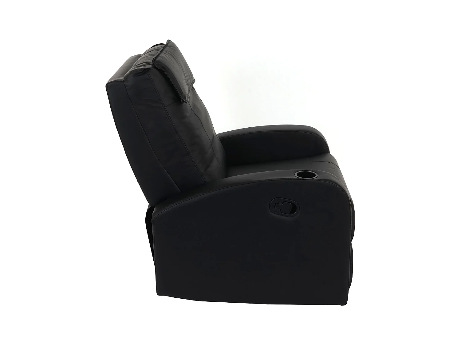 Fauteuil TV relaxation inclinable PVC noire 76 x 96 x 99 cm 04_0001993
