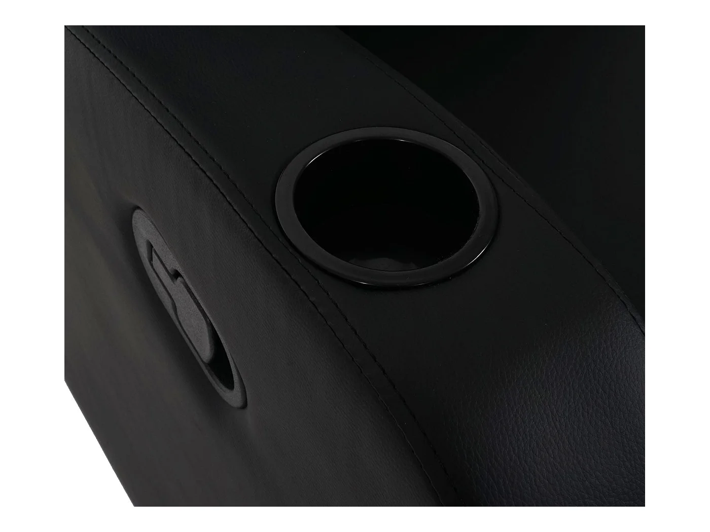 Fauteuil TV relaxation inclinable PVC noire 76 x 96 x 99 cm 04_0001993