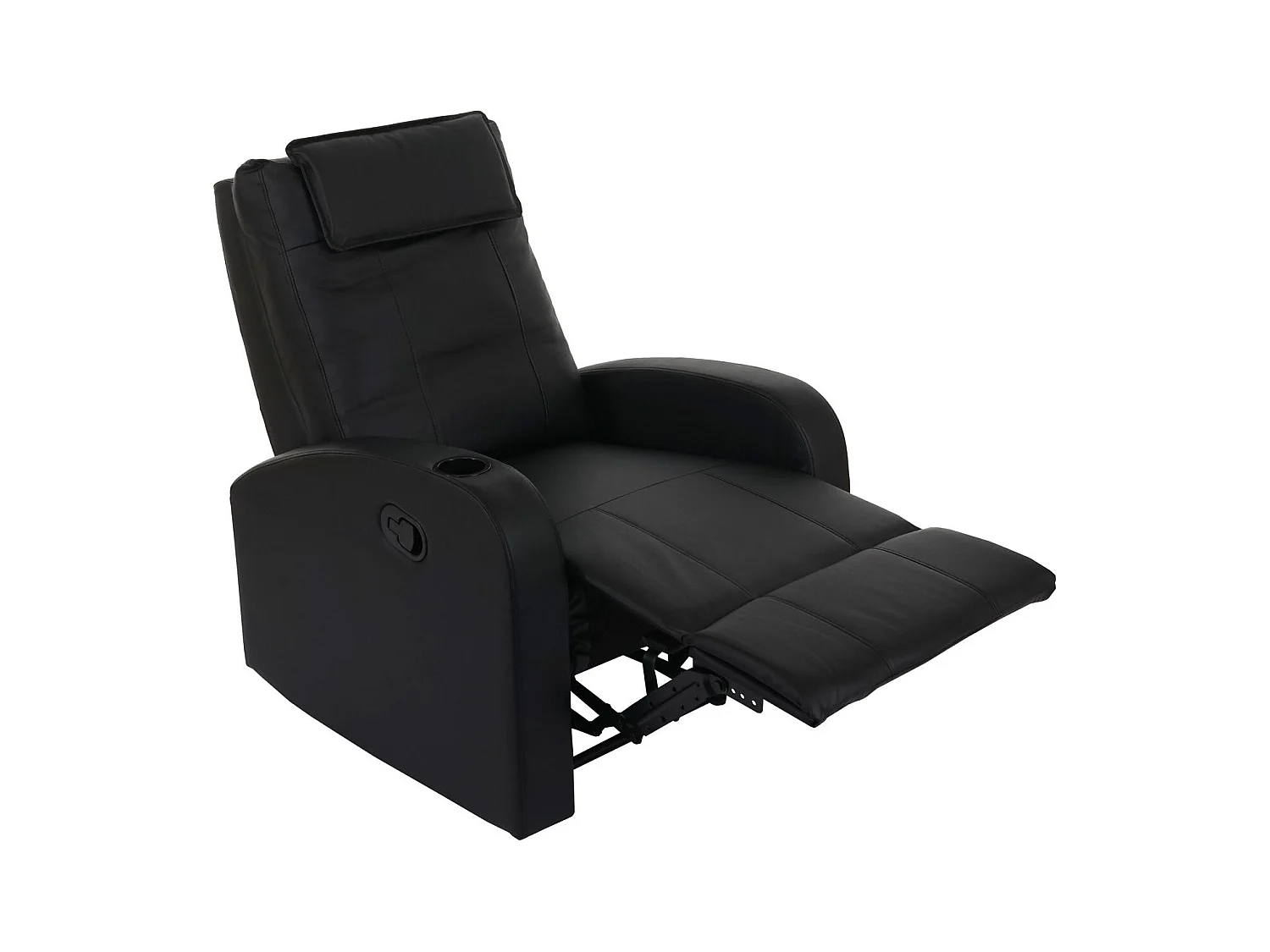 Fauteuil TV relaxation inclinable PVC noire 76 x 96 x 99 cm 04_0001993
