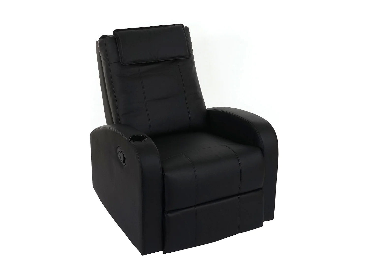 Fauteuil TV relaxation inclinable PVC noire 76 x 96 x 99 cm 04_0001993