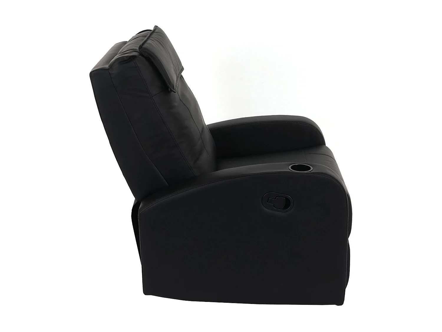Fauteuil TV relaxation inclinable PVC noire 76 x 96 x 99 cm 04_0001993