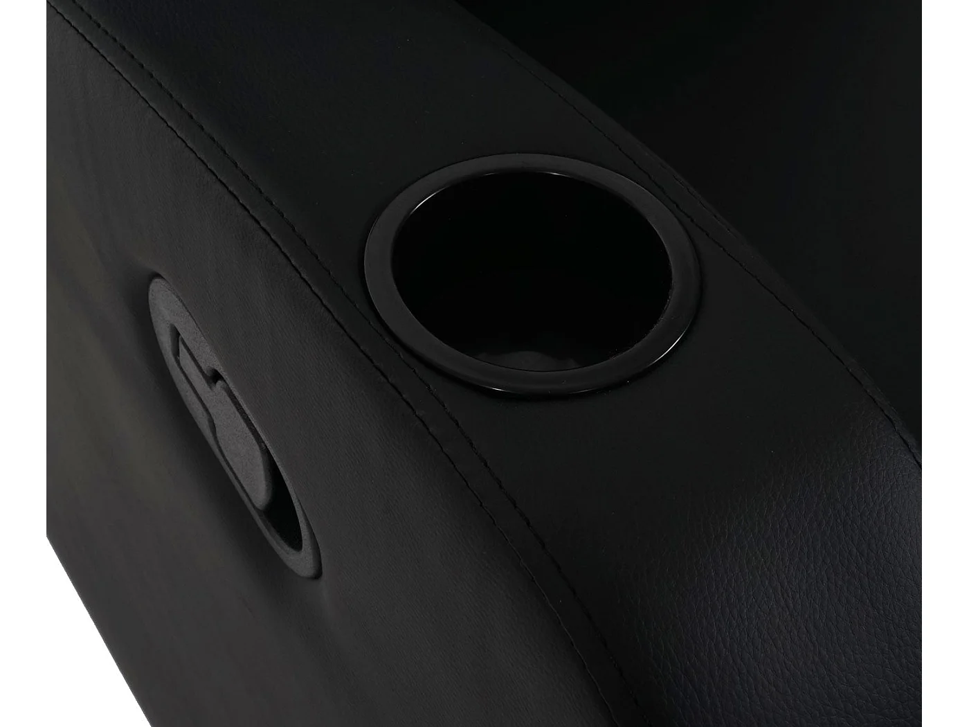 Fauteuil TV relaxation inclinable PVC noire 76 x 96 x 99 cm 04_0001993