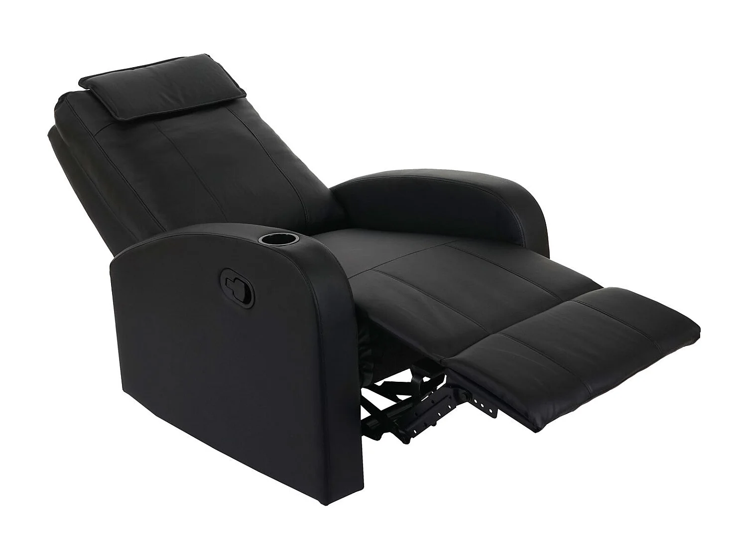 Fauteuil TV relaxation inclinable PVC noire 76 x 96 x 99 cm 04_0001993