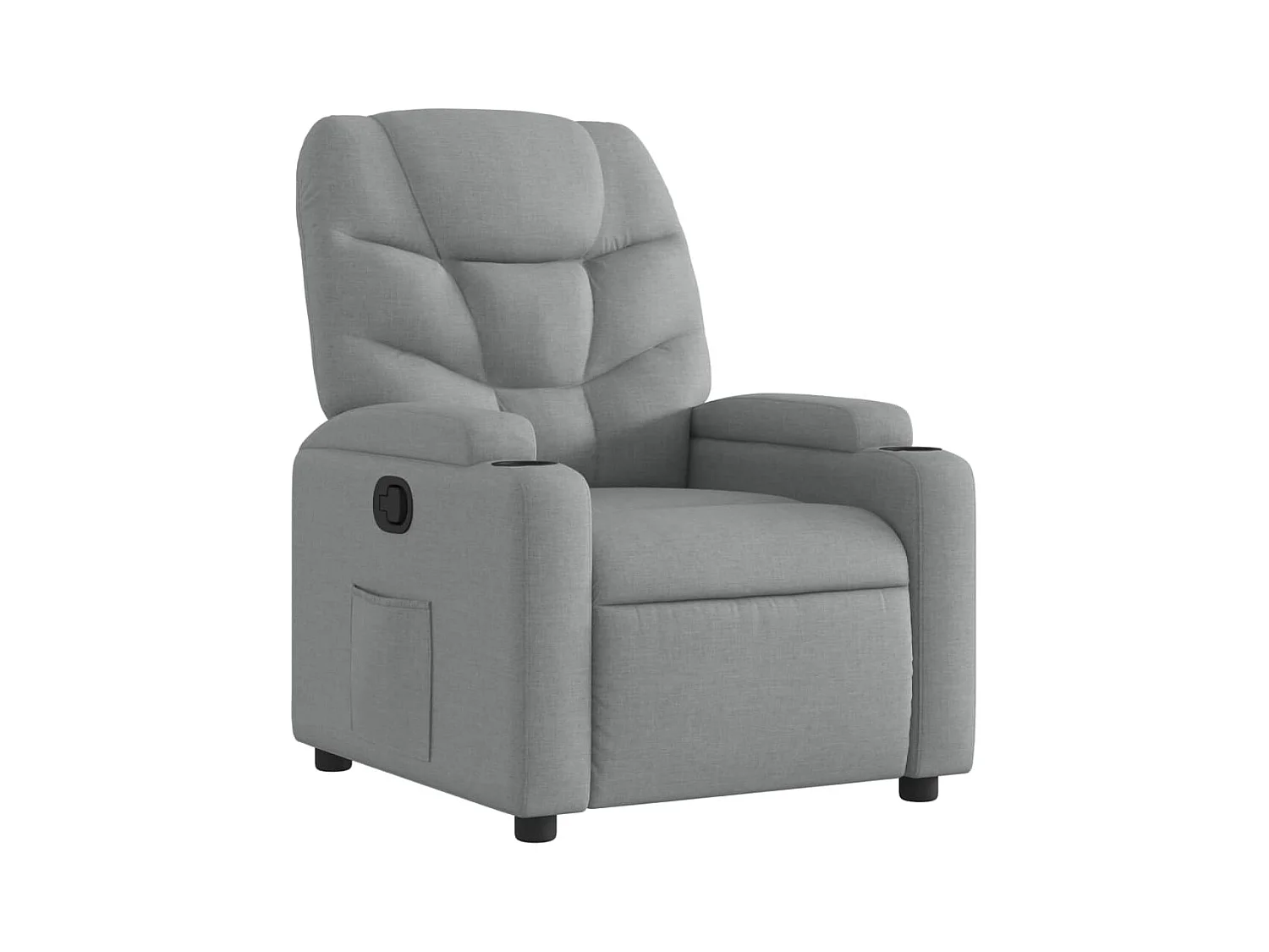 Fauteuil relax TV rembourrage tissu grise 74 x 89 x 100 cm DEC027887