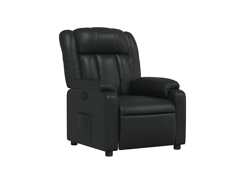 Fauteuil relax TV rembourrage PVC noire 78 x 92 x 98 cm DEC028078