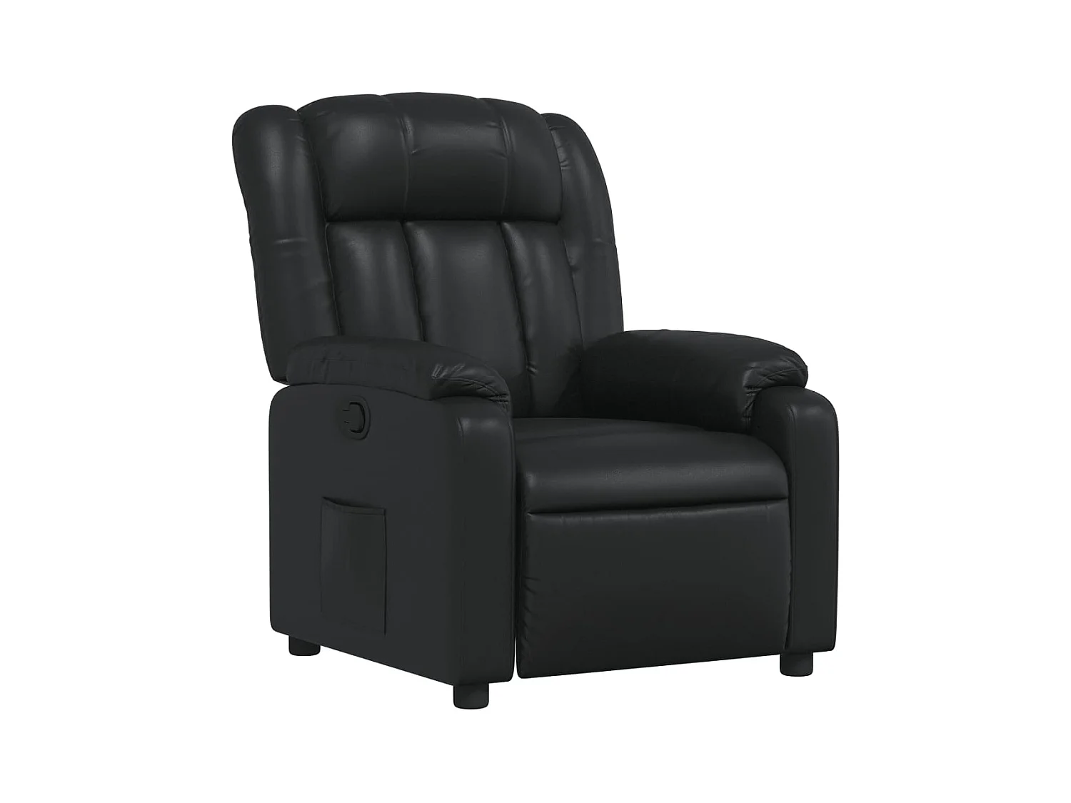 Fauteuil relax TV rembourrage PVC noire 78 x 92 x 98 cm DEC028078