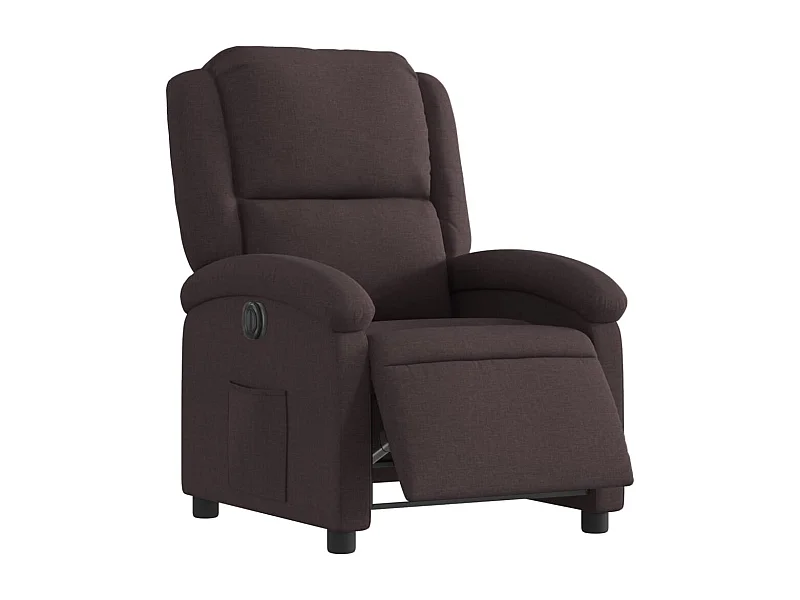 Fauteuil relax TV fonction tissu marron 71 x 86.5 x 99.5 cm DEC028413