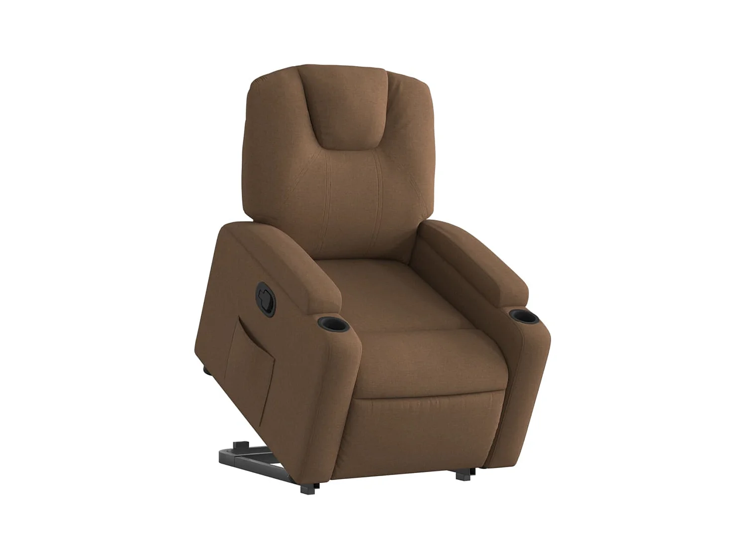 Fauteuil relax TV rembourrage tissu marron 74 x 88 x 97 cm DEC028055