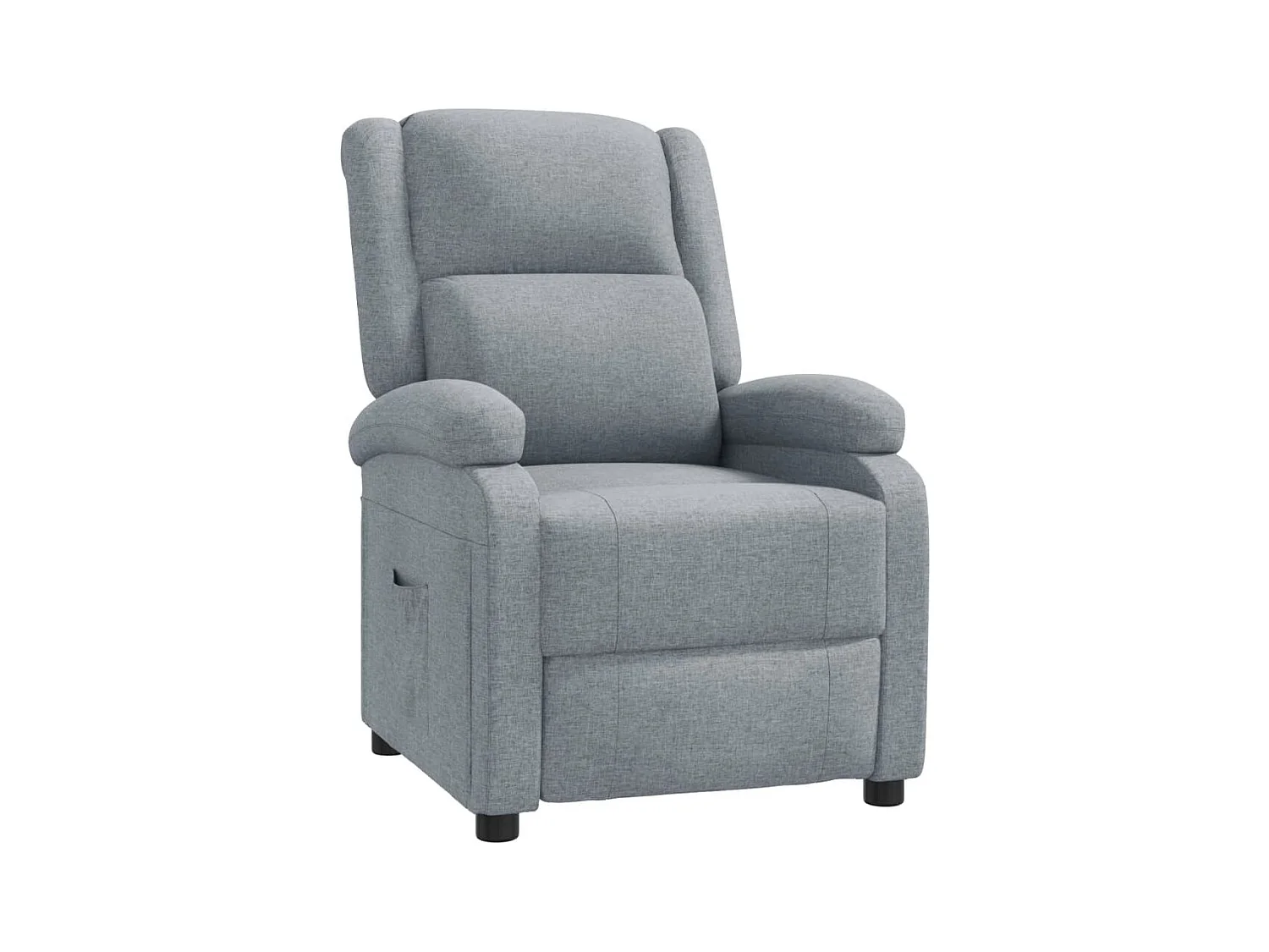 Fauteuil relax TV rembourrage tissu grise 70 x 93 x 98 cm DEC027891