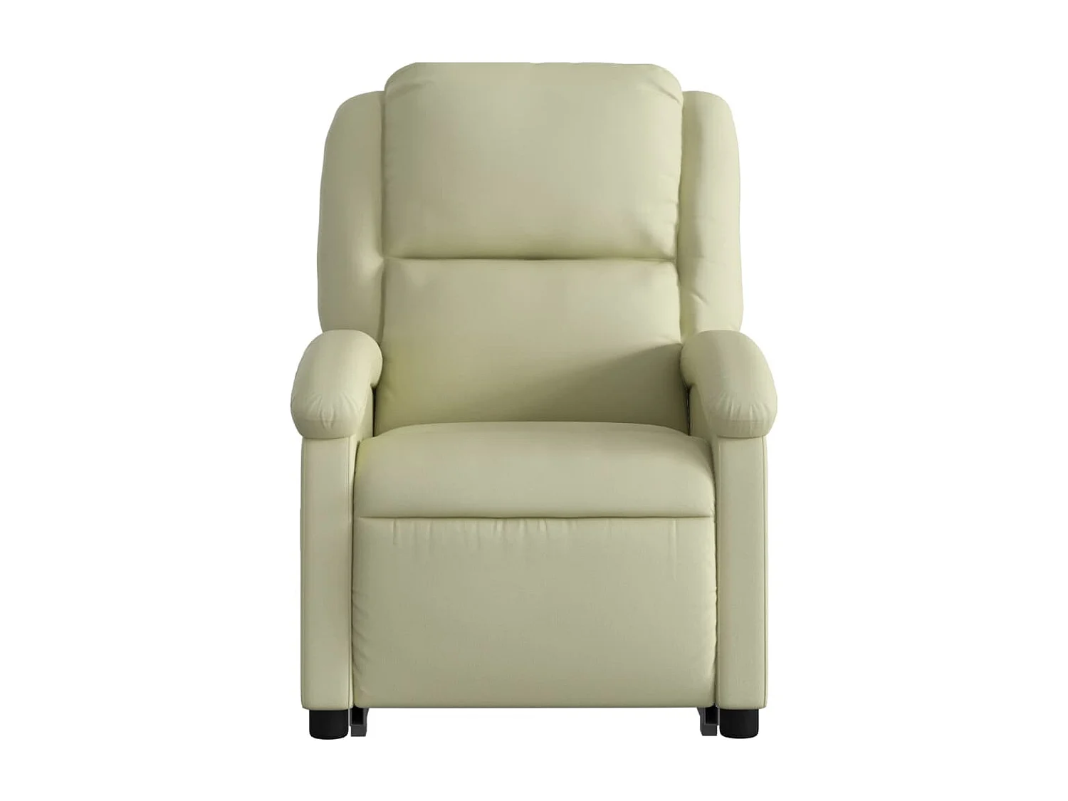 Fauteuil relax TV fonction cuir crème 71 x 86.5 x 99.5 cm DEC028254
