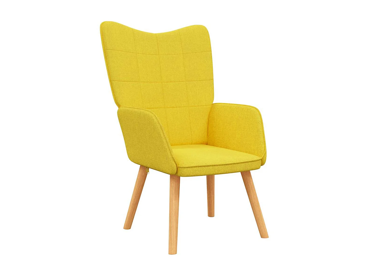 Fauteuil lounge chaise de tissu jaune 61.5 x 69 x 95.5 cm DEC026595