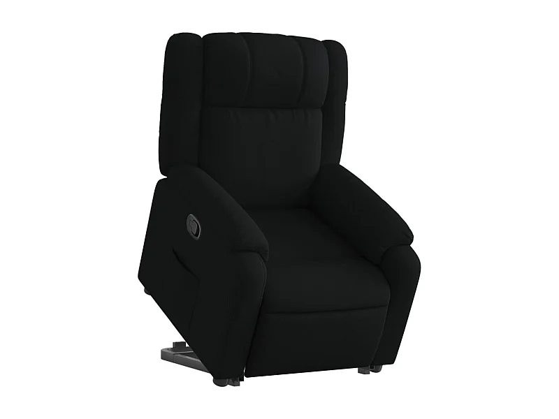Fauteuil relax TV rembourrage tissu noire 77 x 95 x 99 cm DEC028119