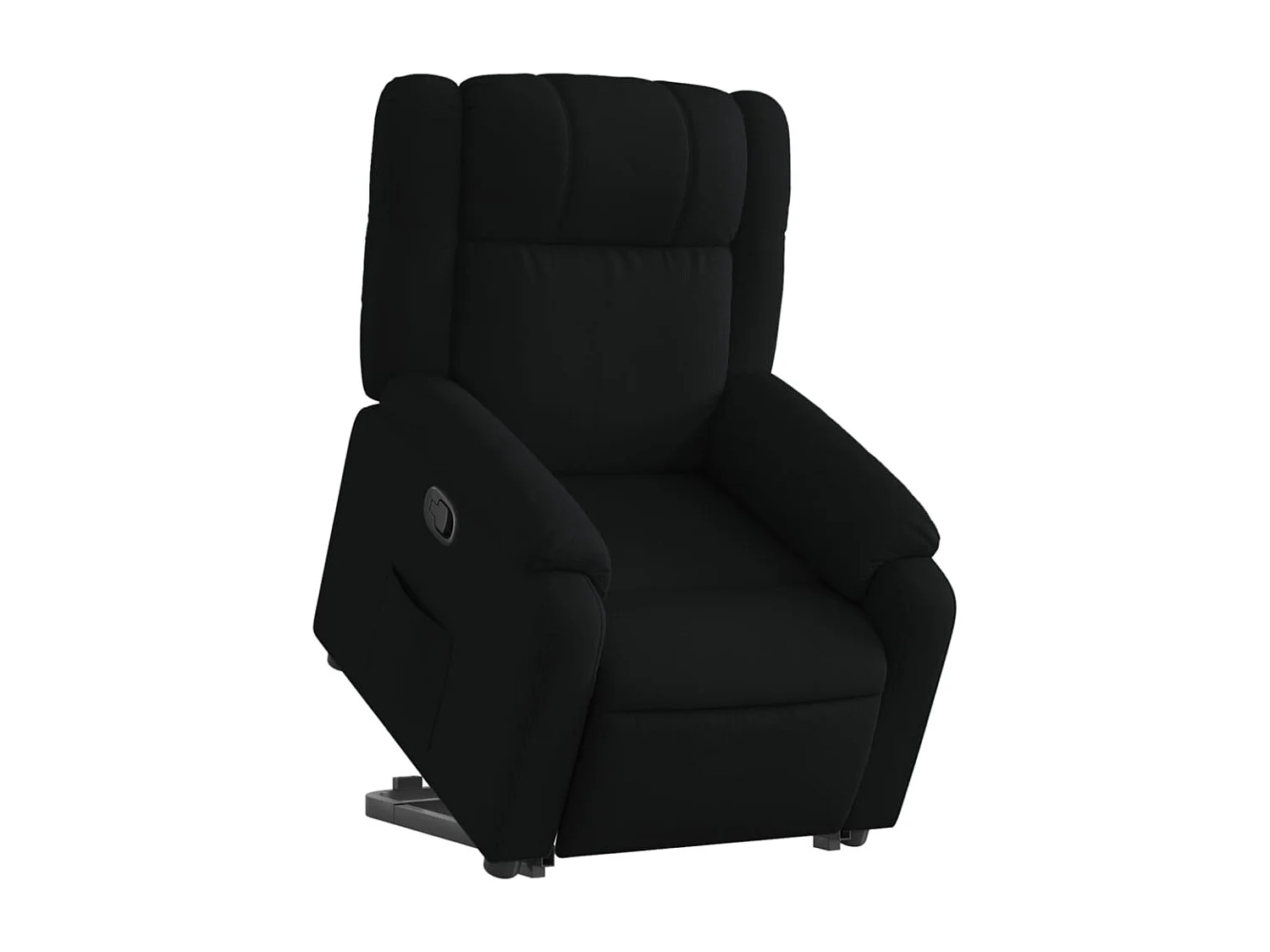 Fauteuil relax TV rembourrage tissu noire 77 x 95 x 99 cm DEC028119