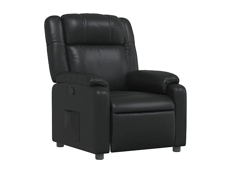 Fauteuil relax TV rembourrage PVC noire 77 x 95 x 99 cm DEC028074