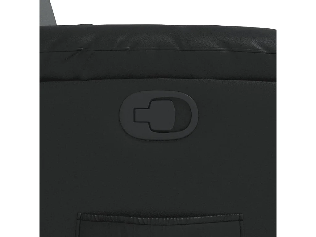 Fauteuil relax TV rembourrage PVC noire 77 x 95 x 99 cm DEC028074