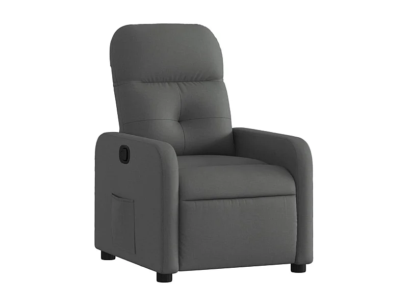 Fauteuil relax TV rembourrage tissu grise 66 x 89 x 96 cm DEC027945