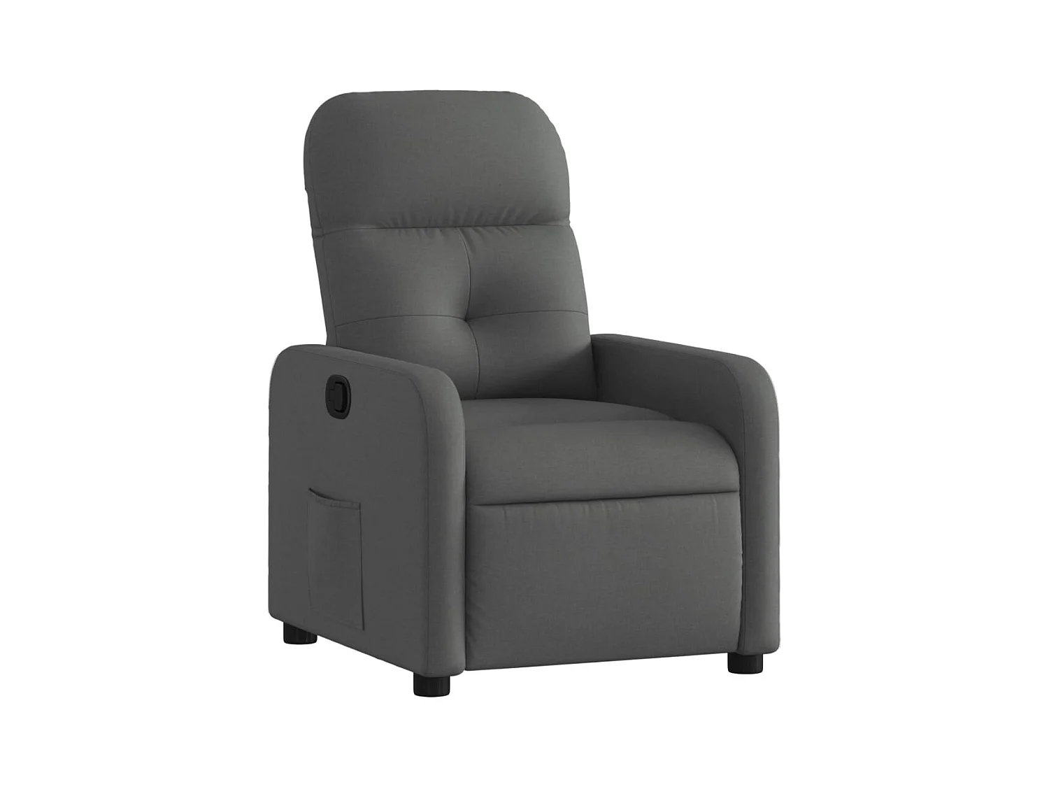 Fauteuil relax TV rembourrage tissu grise 66 x 89 x 96 cm DEC027945