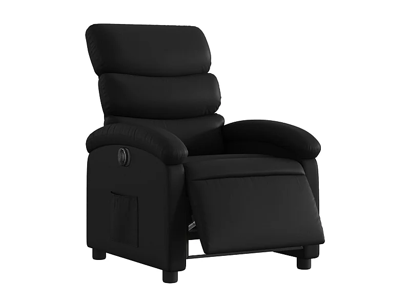 Fauteuil relax TV fonction PVC noire 70 x 92 x 99.5 cm DEC028465