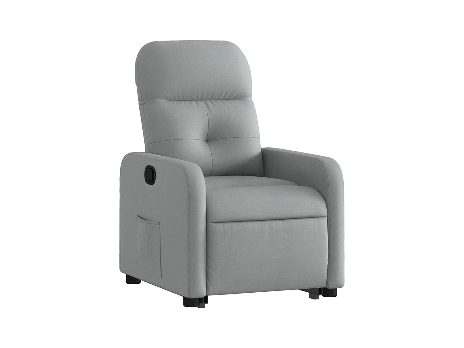 Fauteuil relax TV rembourrage tissu grise 66 x 89 x 96 cm DEC027912