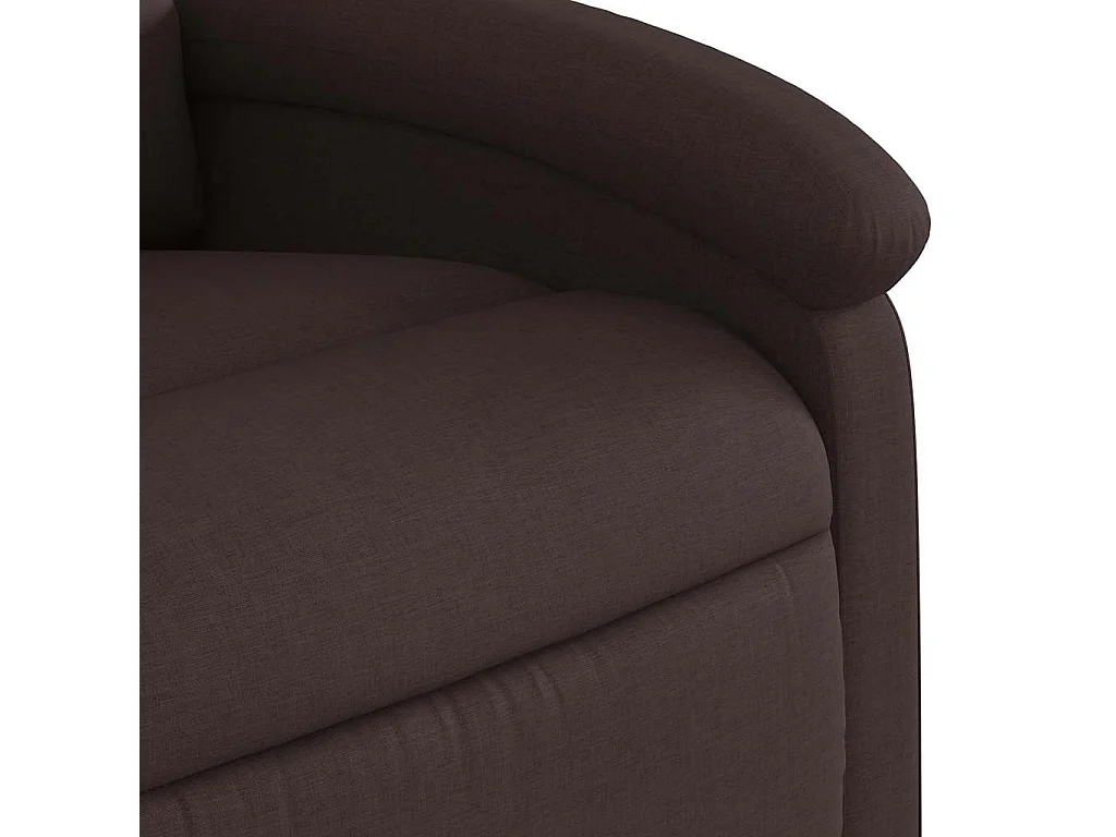 Fauteuil relax TV rembourrage tissu marron 71 x 86.5 x 99.5 cm DEC027997
