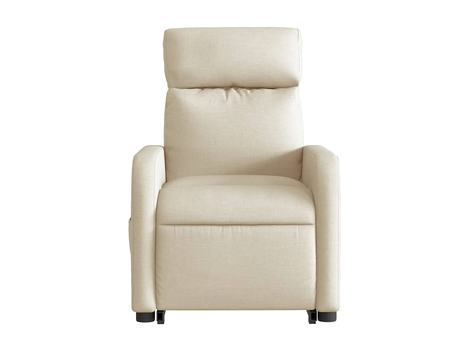 Fauteuil relax TV fonction tissu crème 66 x 89.5 x 95.5 cm DEC028281