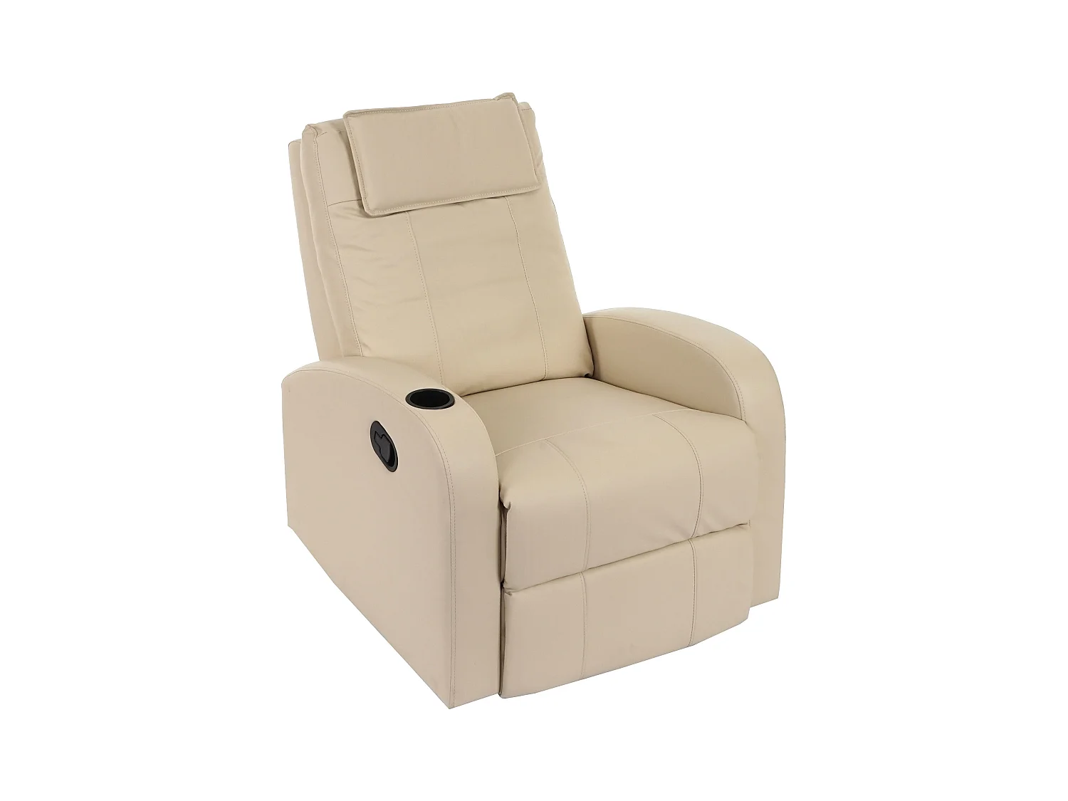Fauteuil TV relaxation avec PVC crème 76 x 96 x 99 cm 04_0001992