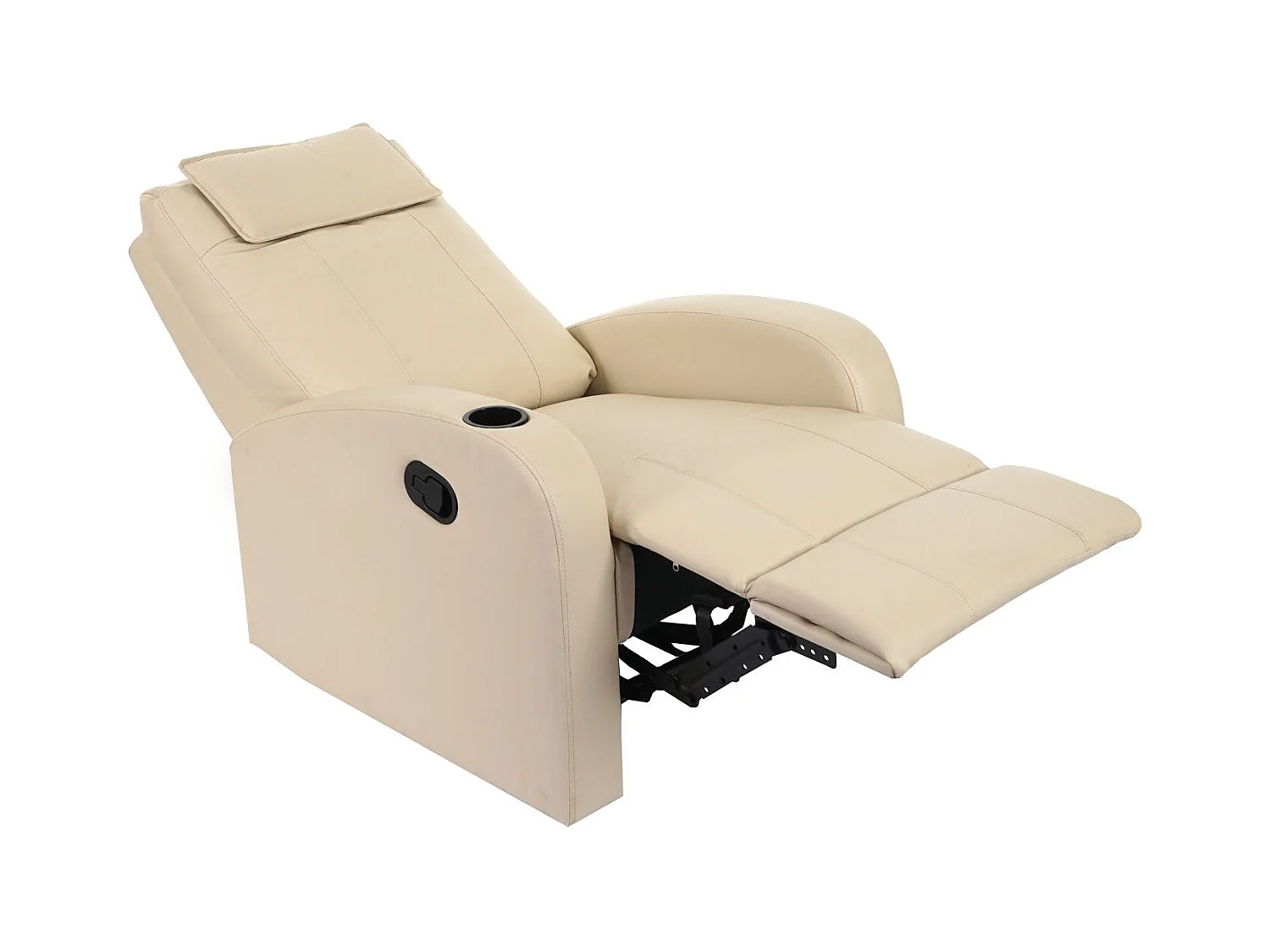 Fauteuil TV relaxation avec PVC crème 76 x 96 x 99 cm 04_0001992