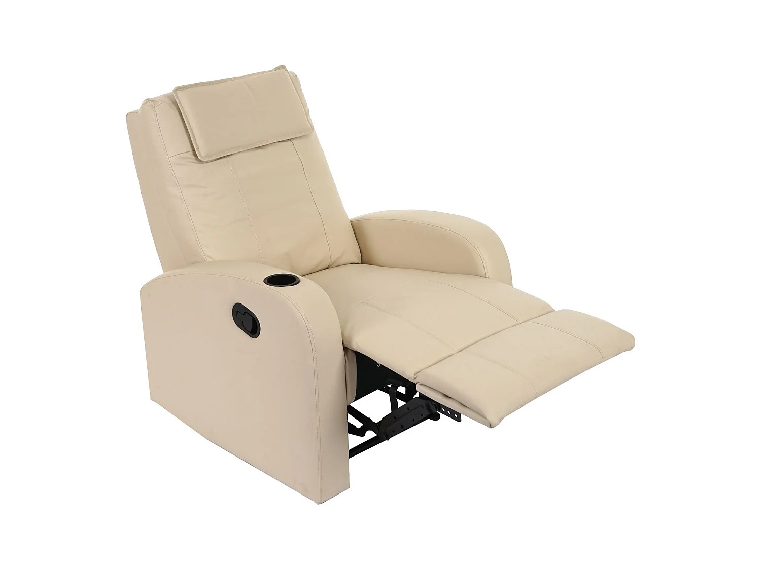 Fauteuil TV relaxation avec PVC crème 76 x 96 x 99 cm 04_0001992
